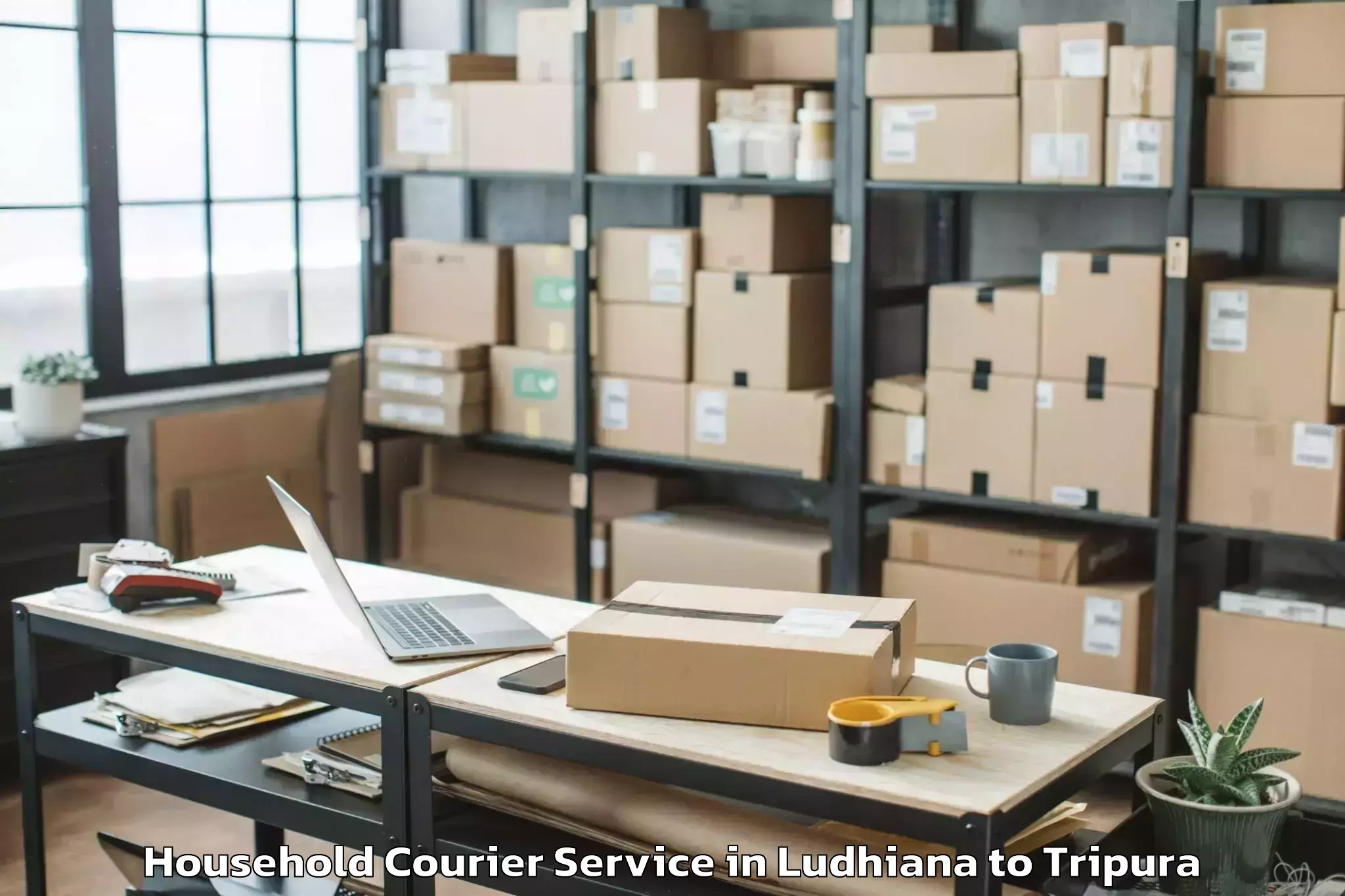 Trusted Ludhiana to Melaghar Household Courier